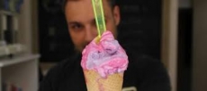 El helado que cambia de color