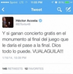 El Torito promete concierto gratuito si las Águilas ganan