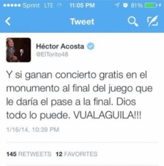 El Torito promete concierto gratuito si las Águilas ganan