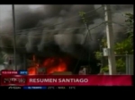 Explosión en envasadora de gas deja varios vehículos quemados