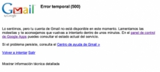 Gmail fuera de servicio alrededor del mundo