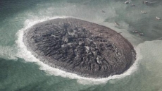 La nueva isla surgida del terremoto de Pakistán, vista desde el espacio