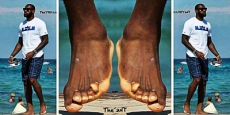 LeBron James impresiona con sus dedos de los pies deformes
