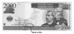 Los billetes de RD$2,000 vinieron desde Francia