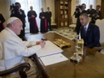 Obama se reunió hoy con el papa Francisco en el Vaticano