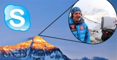 Realizan primera llamada con Skype desde cima del Everest.