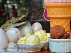 Restaurant en Filipinas hace helado de cocodrilo