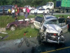 Una persona muerta y seis heridos en accidente este domingo en la Autopista Duarte