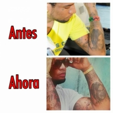 Vakeró modifica su tatuaje de Martha Heredia .